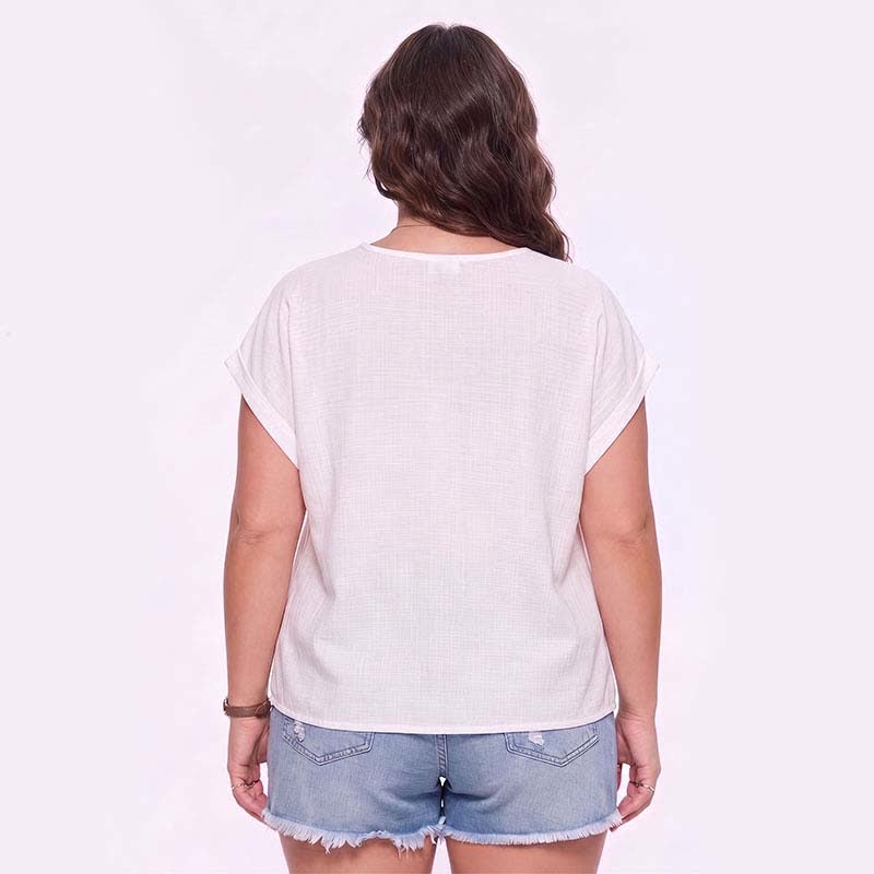 Plus Size Mesh Back Top - image 1