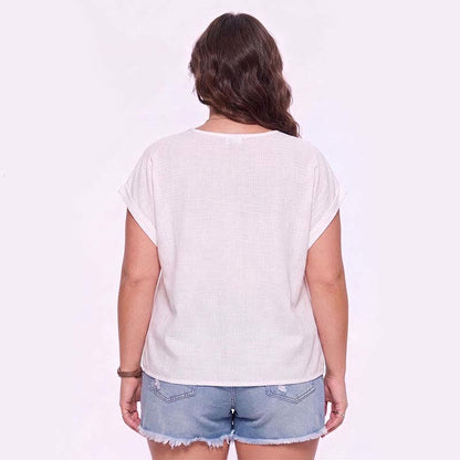 Plus Size Mesh Back Top - image 1