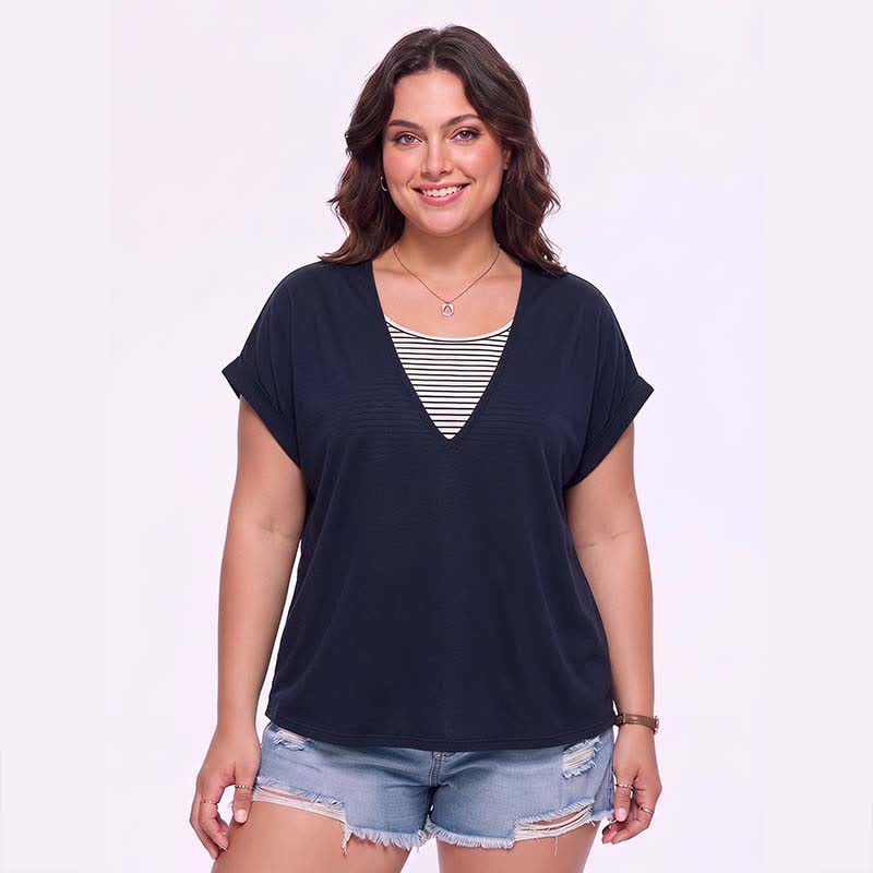Plus Size Mesh Back Top - image 0