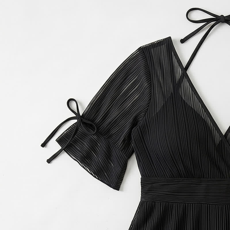 Black Sheer Wrap Swimwear - image 5