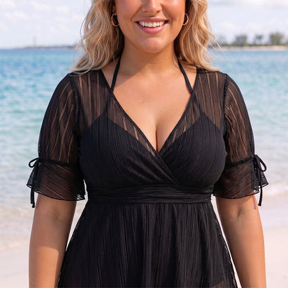 Black Sheer Wrap Swimwear - image 1