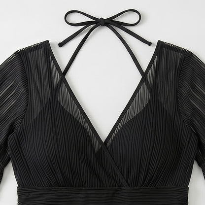 Black Sheer Wrap Swimwear - image 6