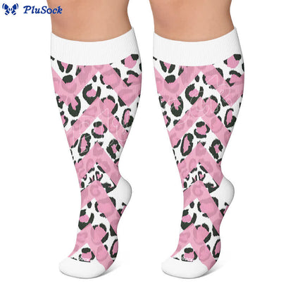 Plus Size Wild Leopard Compression Socks - image 7