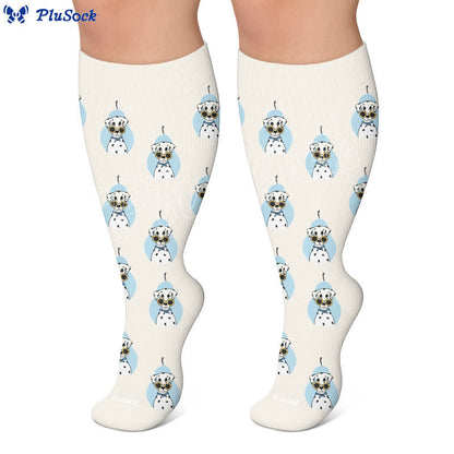 Plus Size Dalmatian Cat Compression Socks - image 6