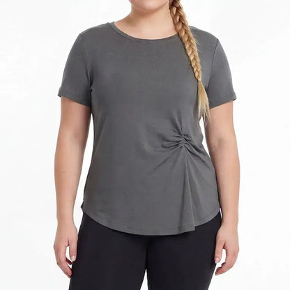Plus Size Ruched Side Tee - image 5
