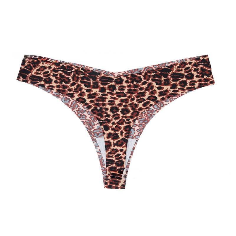 Wild Zebra V Cut Panties(4 Packs) - Coffee - XL - image 8