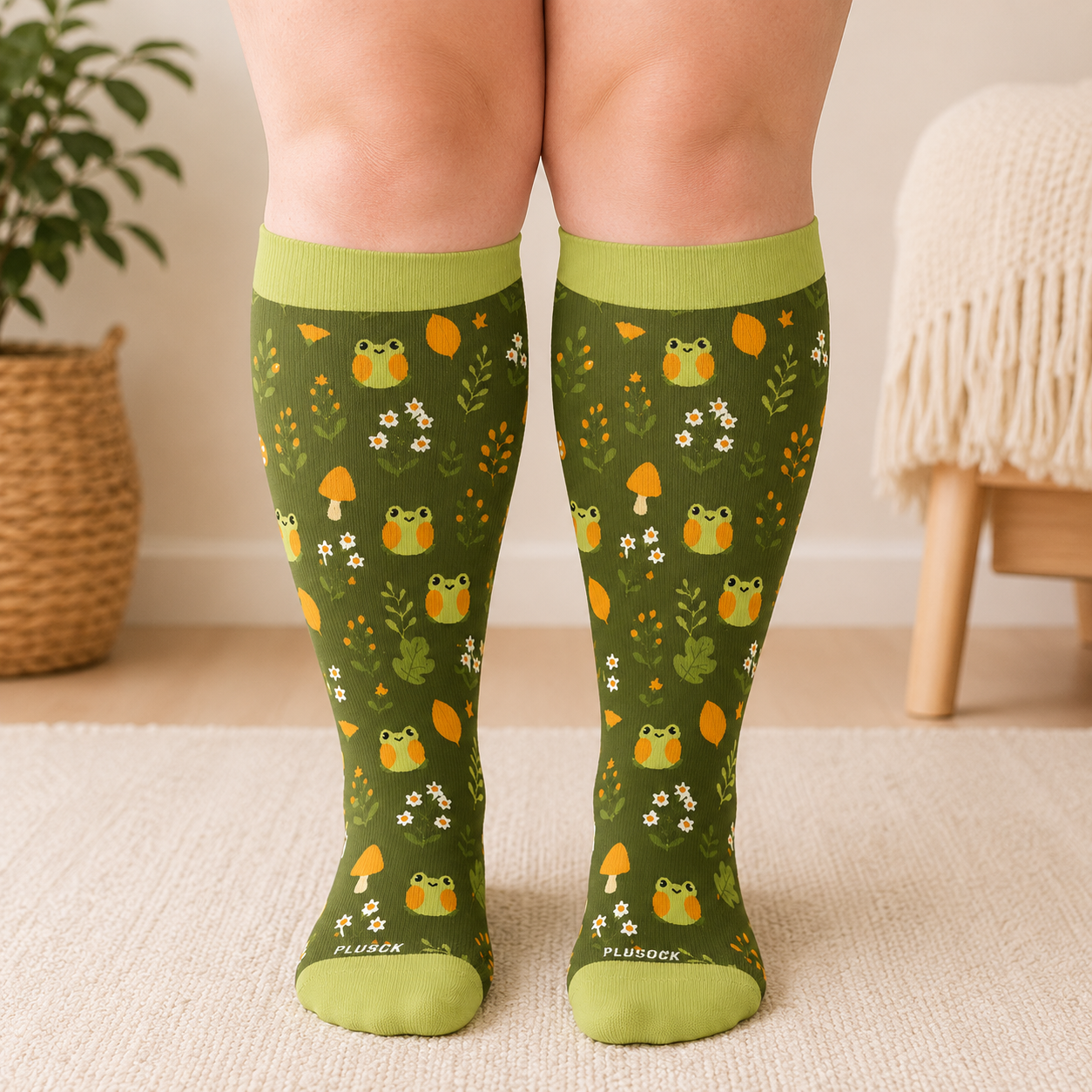 Plus Size Frog Cow Rabbit Compression Socks - image 2