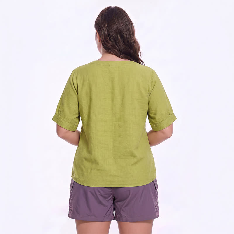 Plus Size Embroidered Relaxed Blouse - image 13