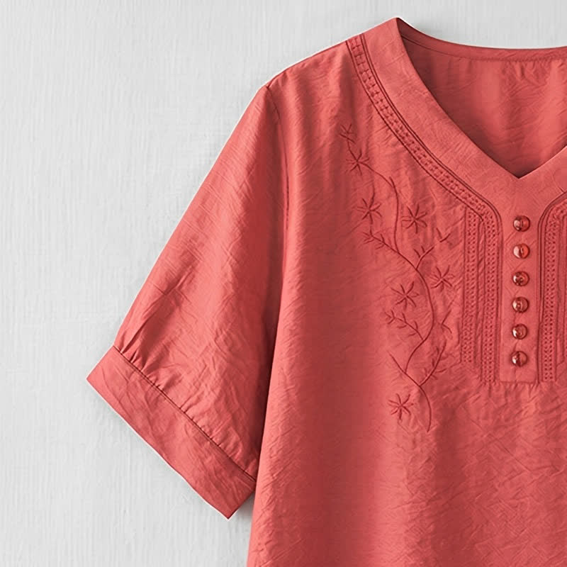 Plus Size Embroidered Relaxed Blouse - image 21