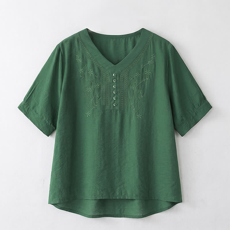 Plus Size Embroidered Relaxed Blouse - image 18