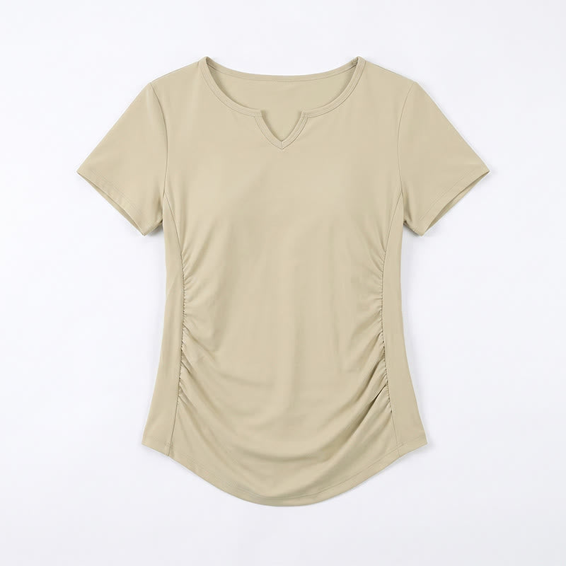 Plus Size Ruched V Neck Sports Shirt - image 14