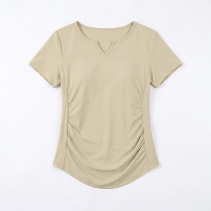 Plus Size Ruched V Neck Sports Shirt - image 14