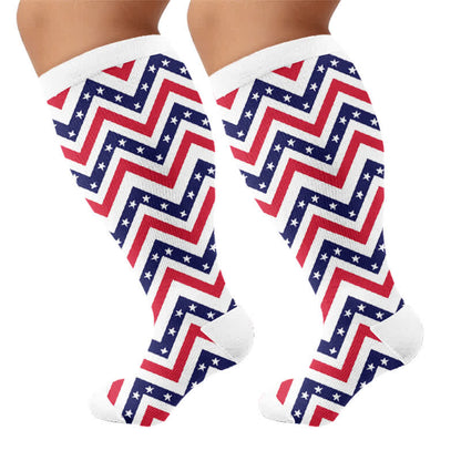 Plus Size Americana Star Stripe Compression Socks - image 8