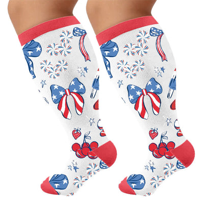 Plus Size Americana Star Stripe Compression Socks - image 9
