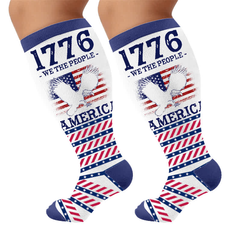 Plus Size Americana Star Stripe Compression Socks - image 10