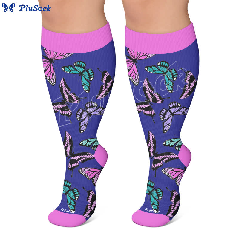 Plus Size Butterfly Bloom Compression Socks - image 6