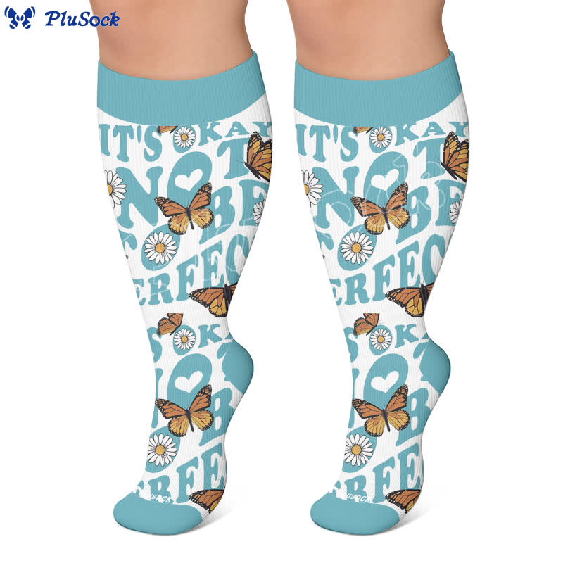 Plus Size Butterfly Bloom Compression Socks - image 7