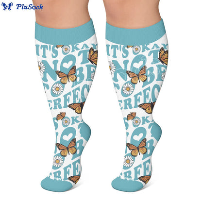 Plus Size Butterfly Bloom Compression Socks - image 7
