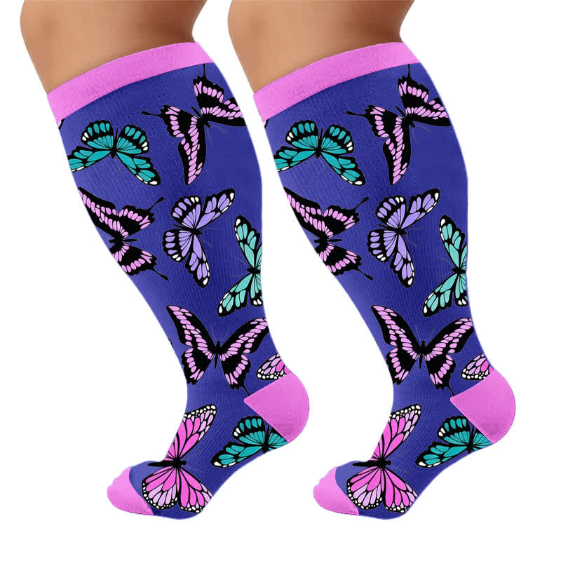 Plus Size Butterfly Bloom Compression Socks - image 9