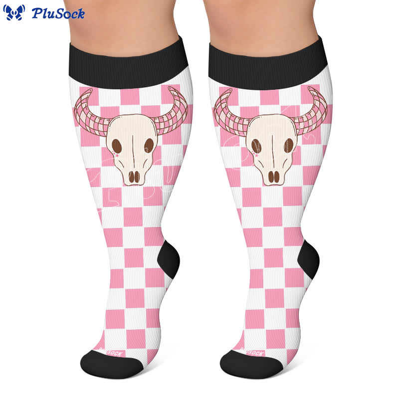 Plus Size Cherry Skull Compression Socks - image 7