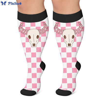 Plus Size Cherry Skull Compression Socks - image 7