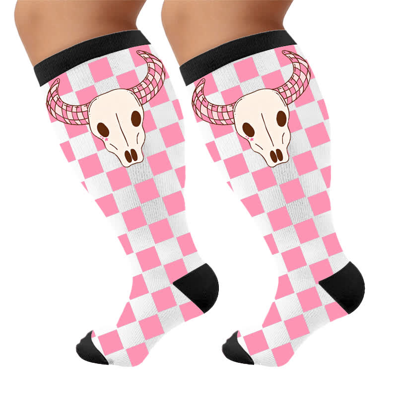 Plus Size Cherry Skull Compression Socks - image 10