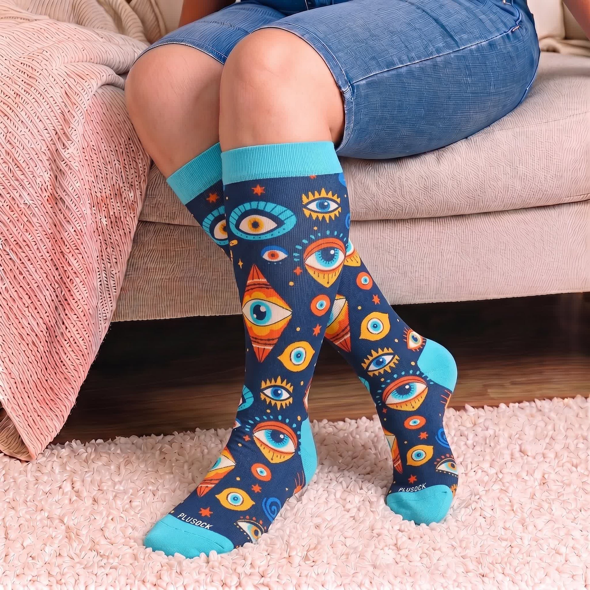 Plus Size Cosmic Eye Compression Socks - image 2