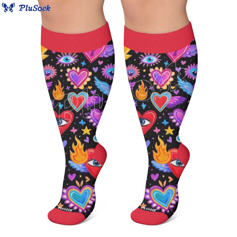 Plus Size Cosmic Eye Compression Socks - image 7