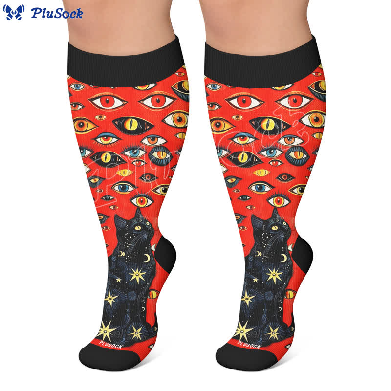 Plus Size Cosmic Eye Compression Socks - image 5