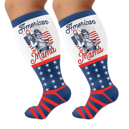 Plus Size Patriotic Cowgirl Compression Socks - image 10