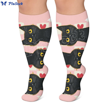Plus Size Cat Star Compression Socks - image 7