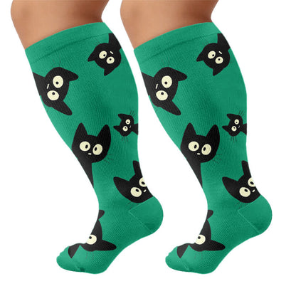 Plus Size Cat Star Compression Socks - image 8