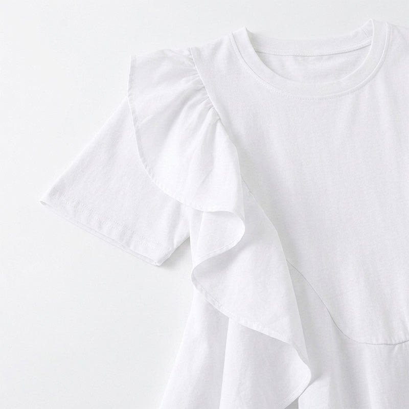 Asymmetrical Ruffle Detail A-Line Blouse - image 8