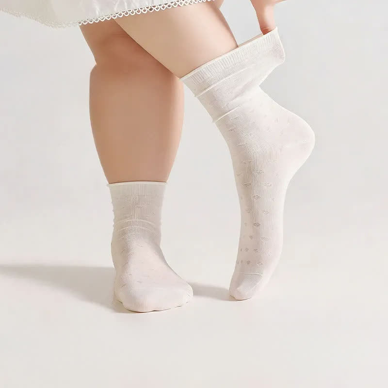 Soft Ribbed Milk White Quarter Socks(3 Pairs) - image 1