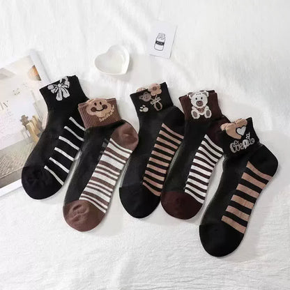 Cute Mesh Bear Ankle Socks(10 Pairs) - image 6