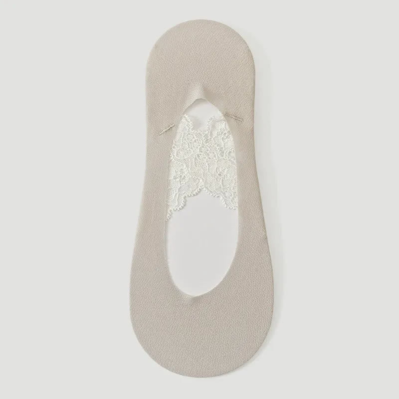 Lace No Show Breathable No Show Socks(3 Pairs) - Light Grey - EU35-39(US2-6) - image 8