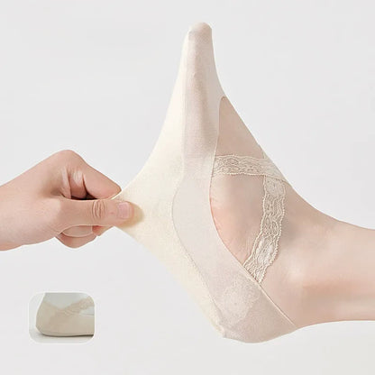 Lace No Show Breathable No Show Socks(3 Pairs) - image 3