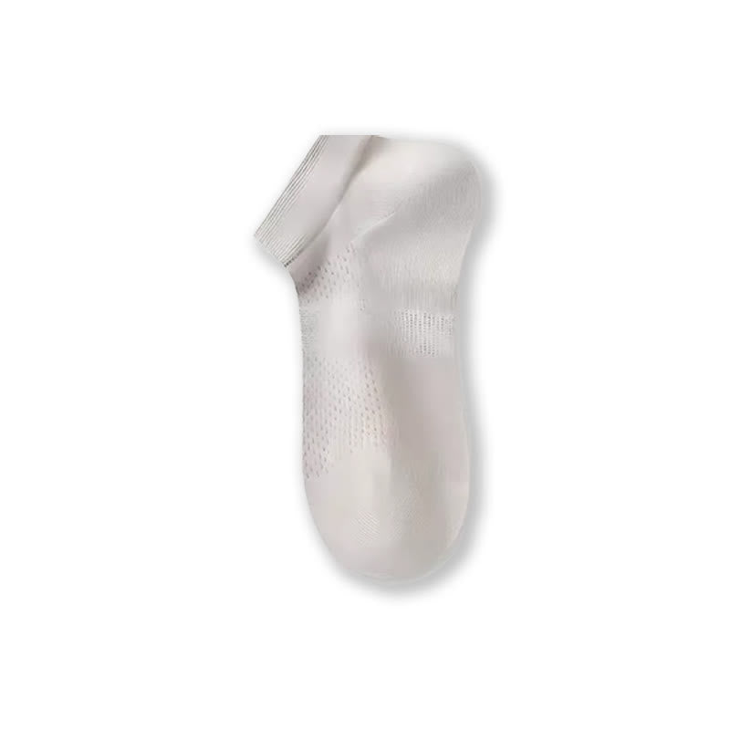 Air Mesh Sheer Ankle Socks(3 Pairs) - Apricot - image 8