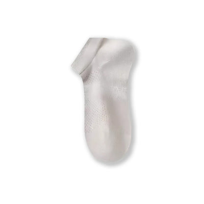 Air Mesh Sheer Ankle Socks(3 Pairs) - Apricot - image 8