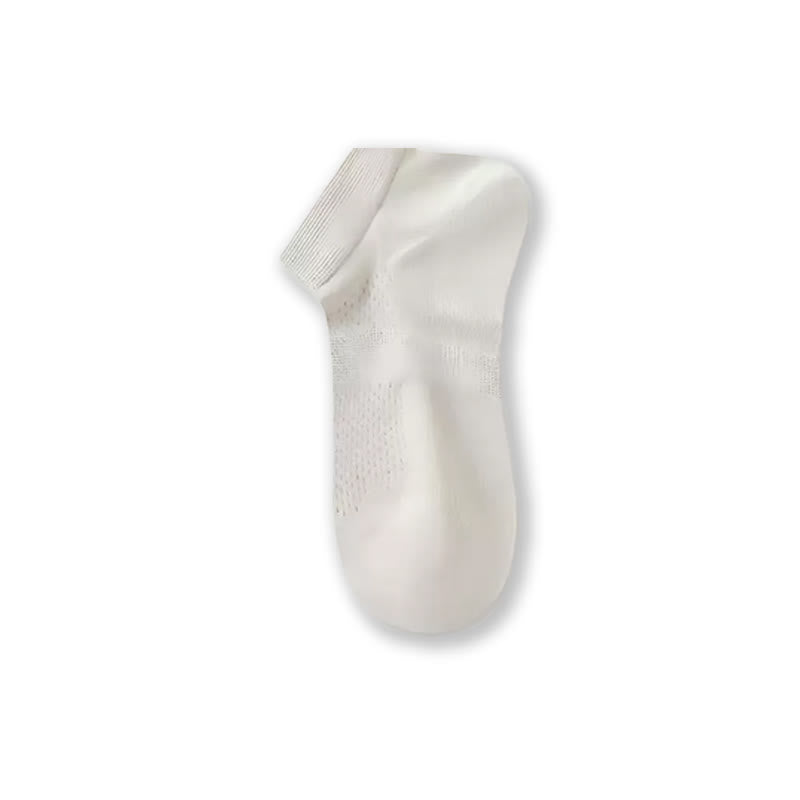 Air Mesh Sheer Ankle Socks(3 Pairs) - Off White - image 11