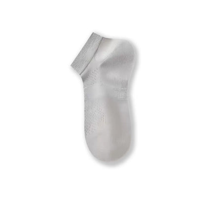 Air Mesh Sheer Ankle Socks(4 Pairs) - Warm Grey - EU39-45(US6-11) - image 10