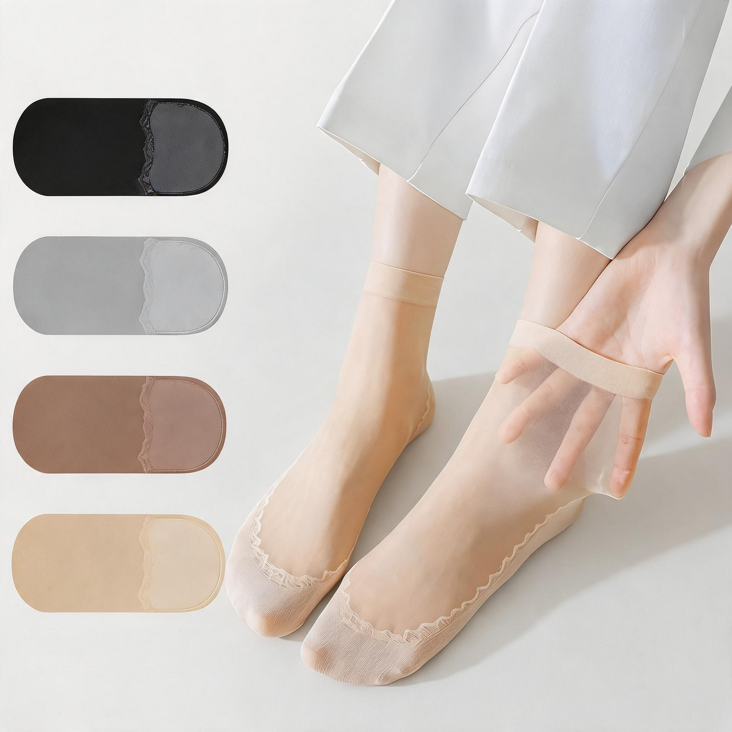 Sheer Comfort  Quarter Socks(8 Pairs) - image 0