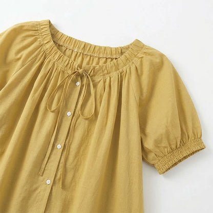Vintage Tie Neck Button Front Blouse - image 11