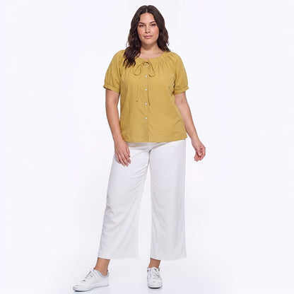 Vintage Tie Neck Button Front Blouse - image 10