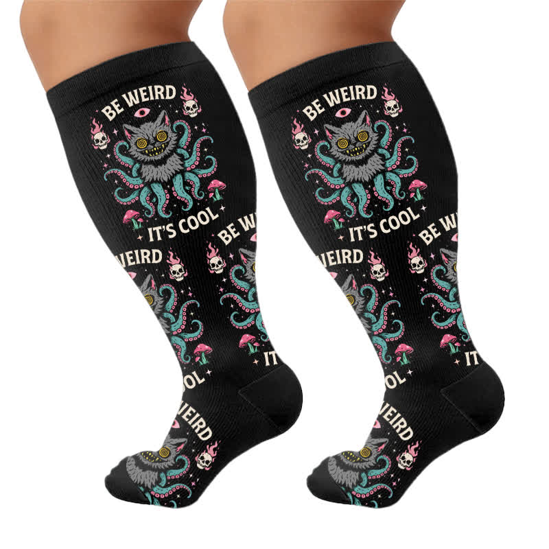 Plus Size Cat World Compression Socks - image 9