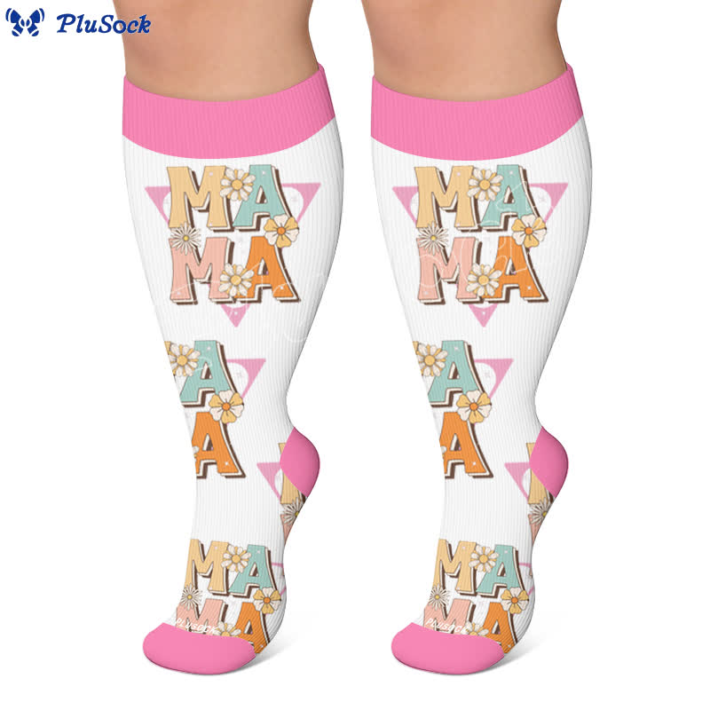 Plus Size Cherry Bow Mama Compression Socks - image 7