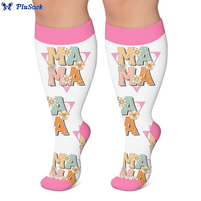 Plus Size Cherry Bow Mama Compression Socks - image 7