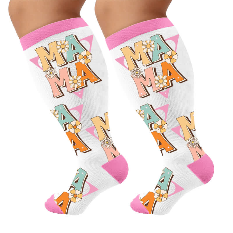 Plus Size Cherry Bow Mama Compression Socks - image 10