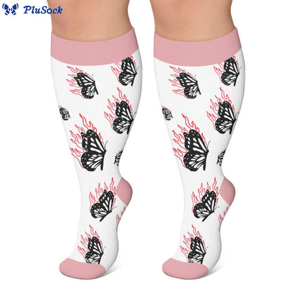 Plus Size Butterfly Flame Compression Socks - image 5