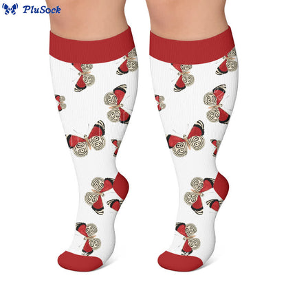 Plus Size Butterfly Flame Compression Socks - image 7